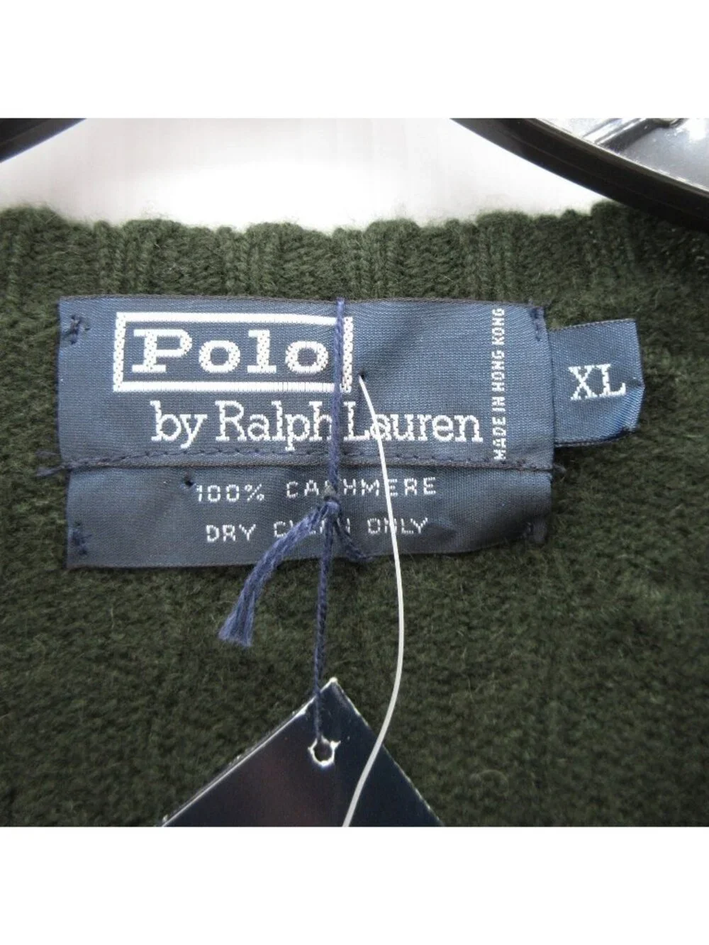 VINTAGE Polo Ralph Lauren Sweater XL Cashmere Cable Knit Crewneck